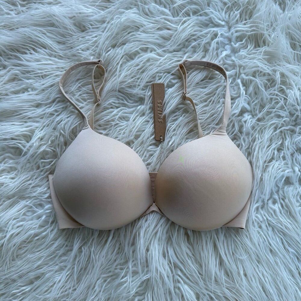 Skims Ultimate Push up Plunge Bra Sand Size 34A
